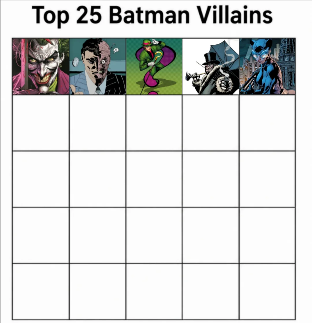 Top 25 Batman Villains Day 6 Top 25 Batman Villains Day 6