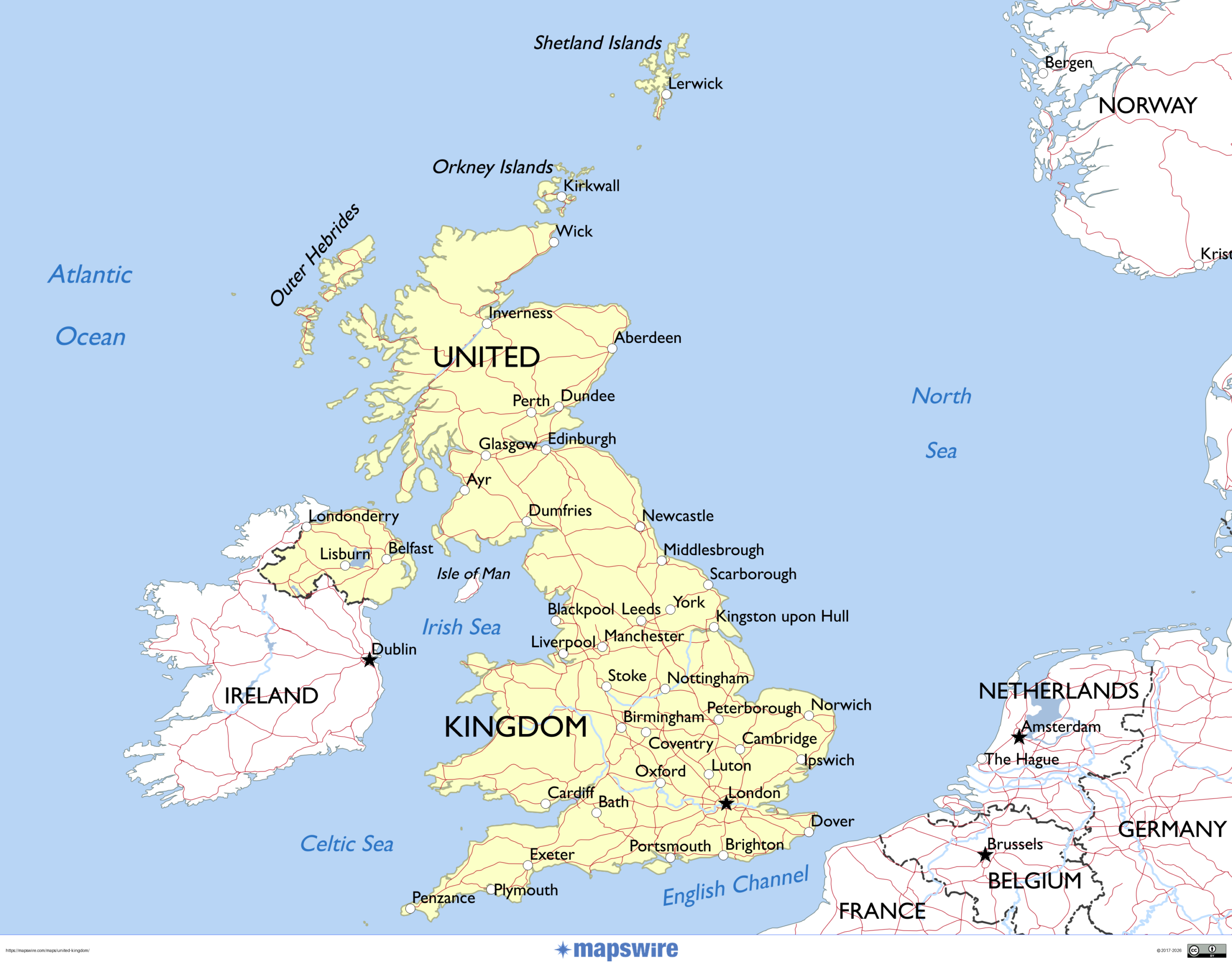 free printable map of uk and ireland