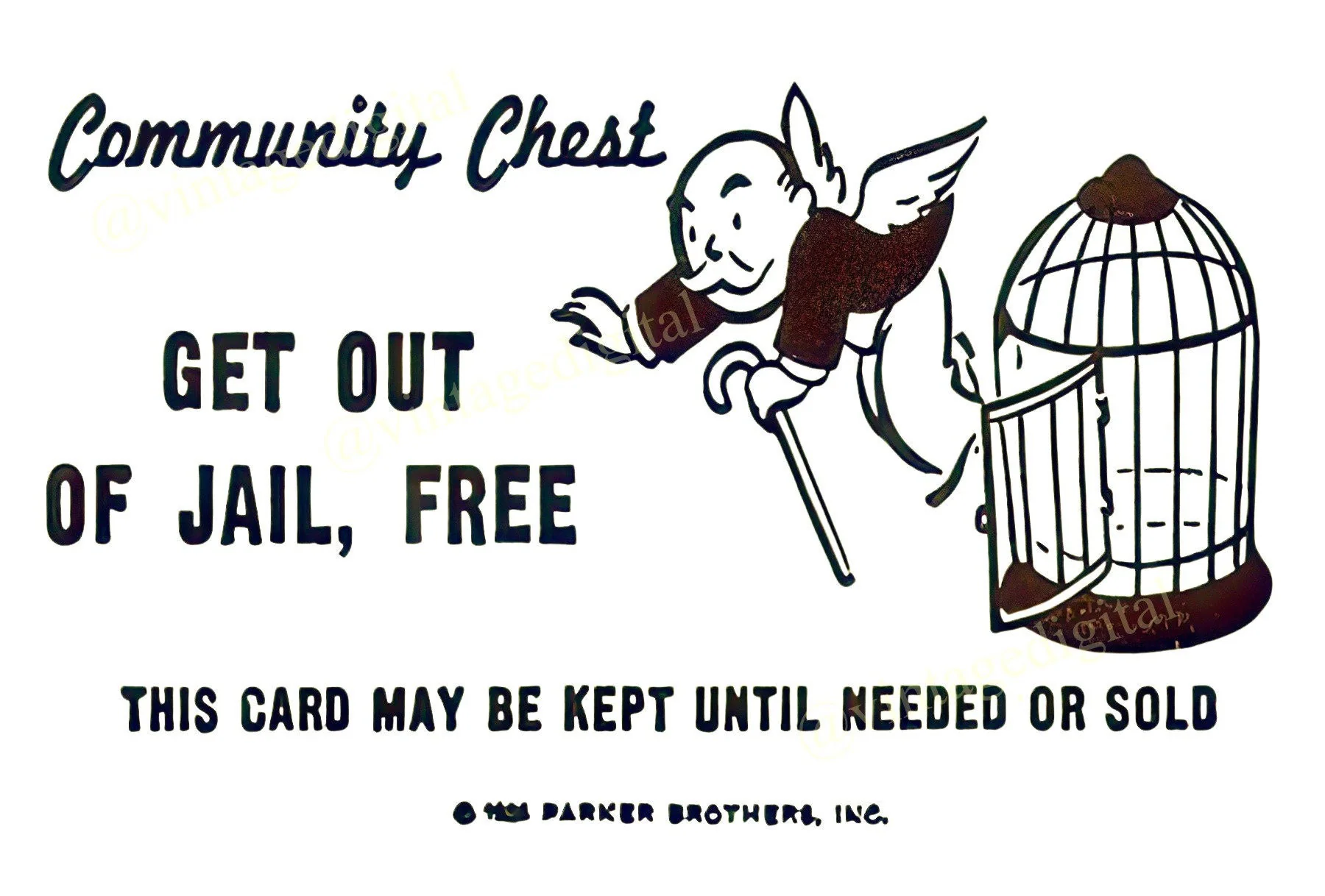 Vintage 1960s Monopoly Game Community