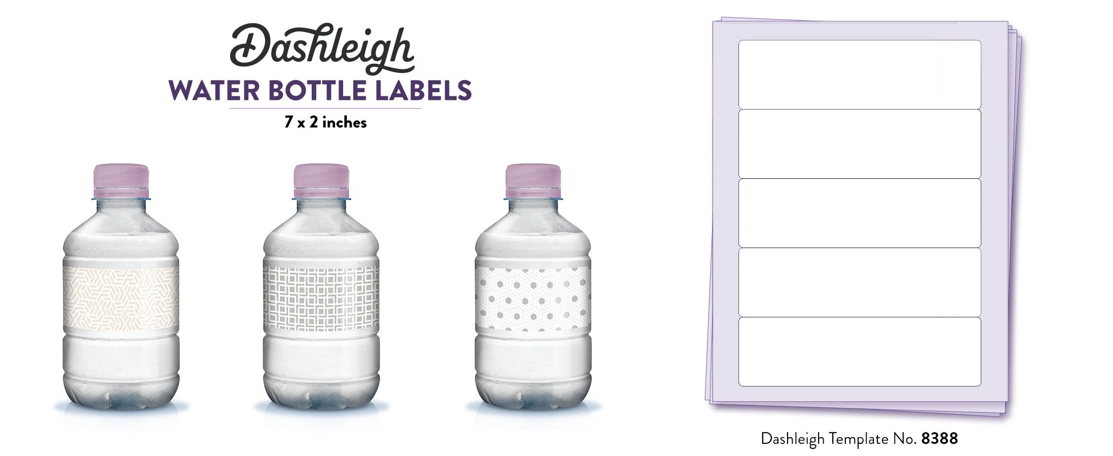 Water Bottle Label Template 7 X 2 In Water Bottle Label Template 7 X 2 In