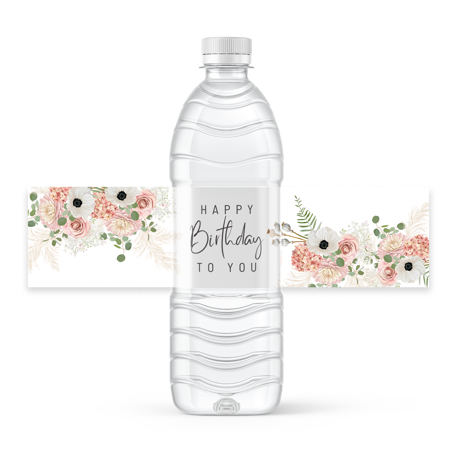 Water Bottle Label Template 7 X 2 In