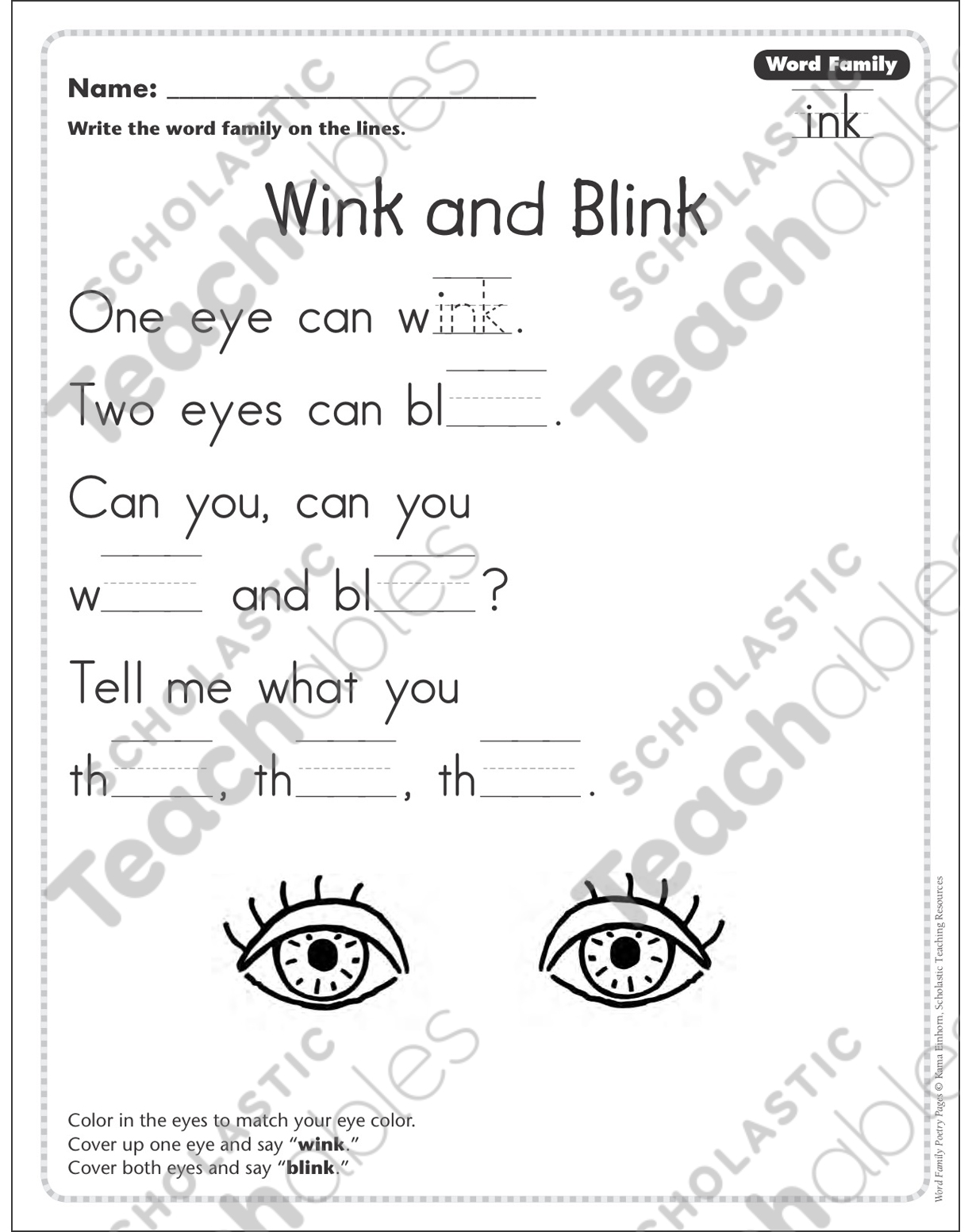 free printable word winks