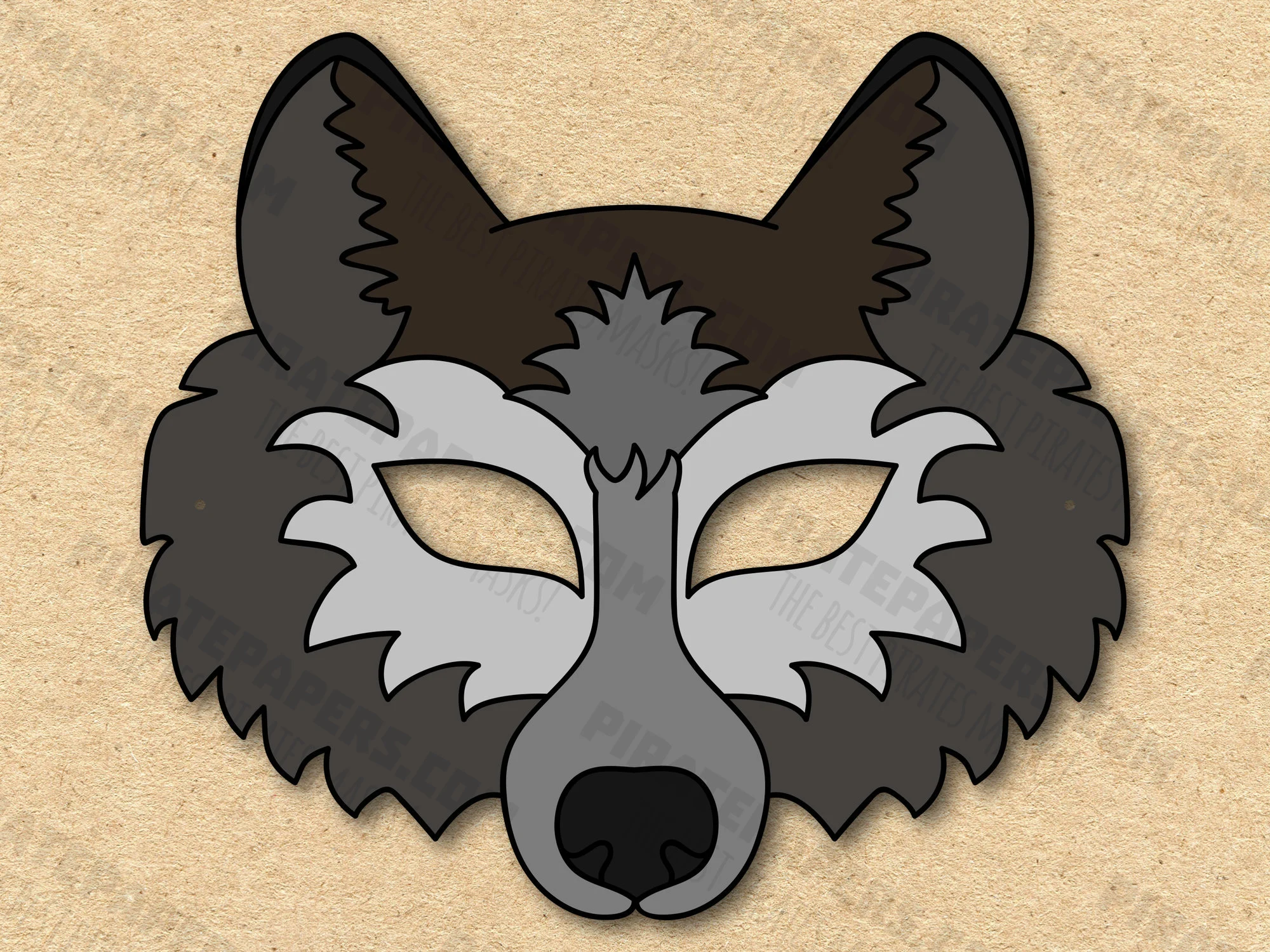 Wolf Mask Printable Diy Paper Pdf Wolf Mask Printable Diy Paper Pdf