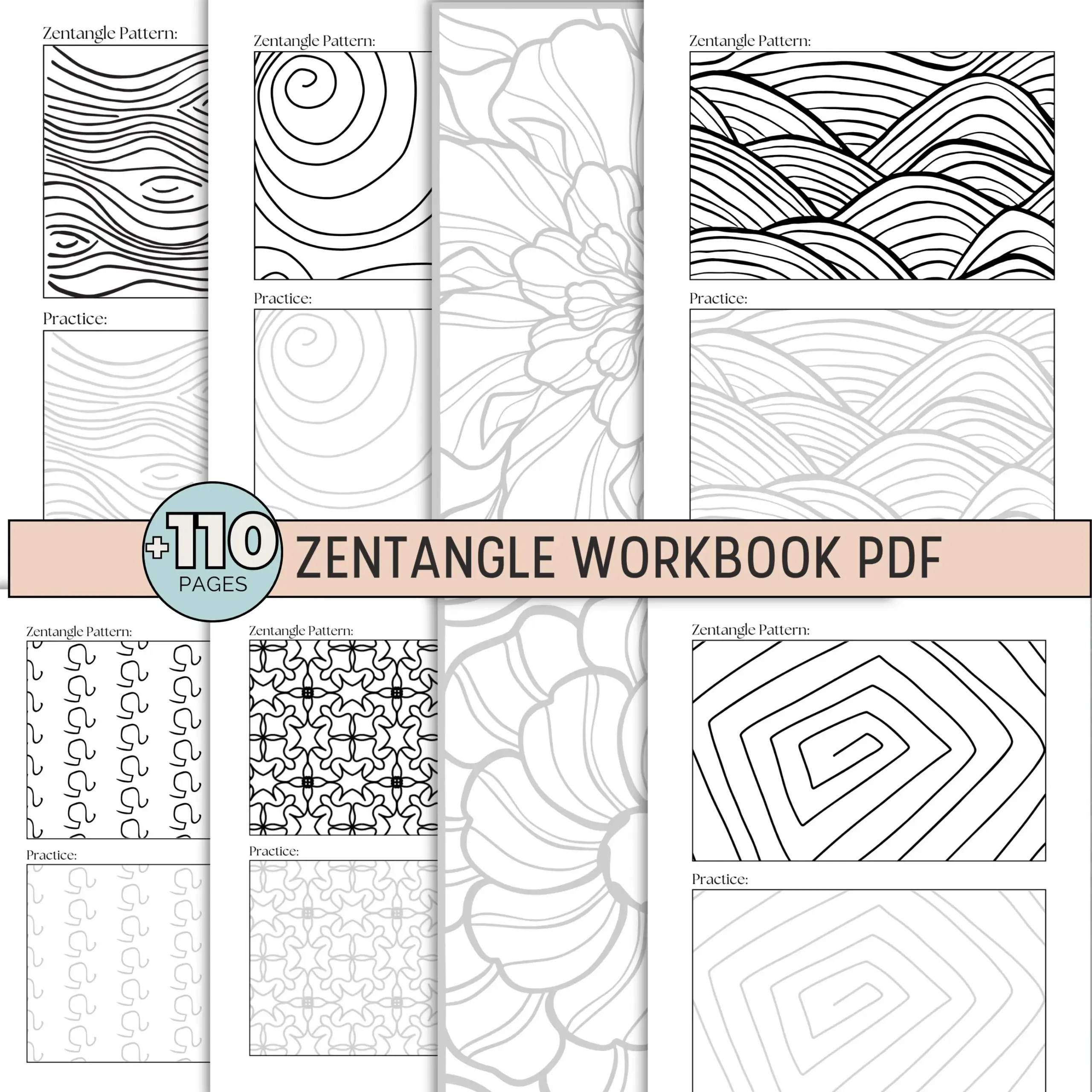 Zentangle Workbook For Beginners Pattern