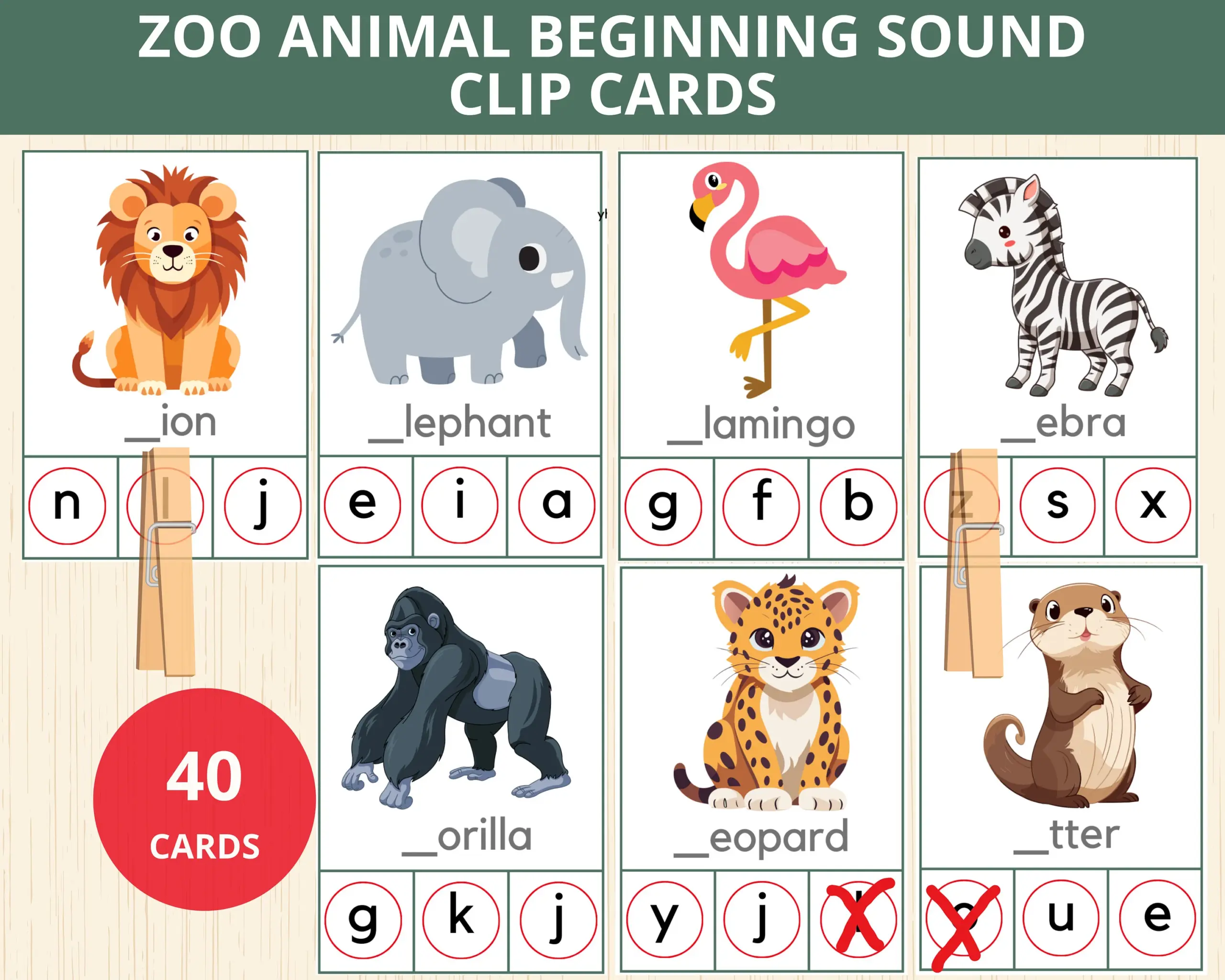 Zoo Phonics Alphabet Cards