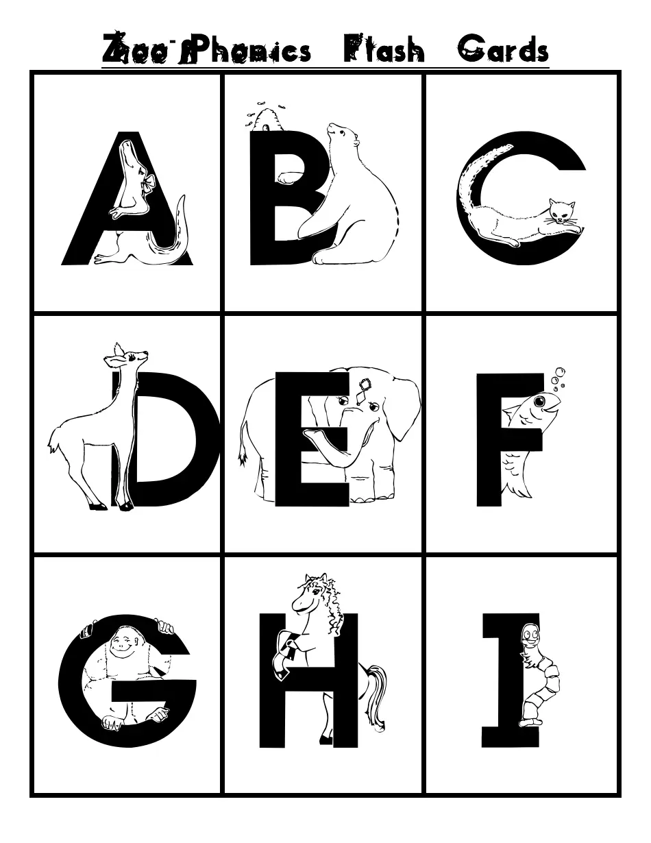 Zoo Phonics Flash Cards